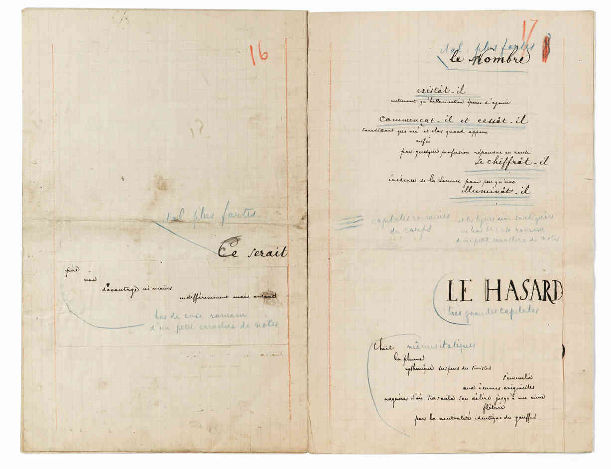 Original du manuscrit  de Mallarmé